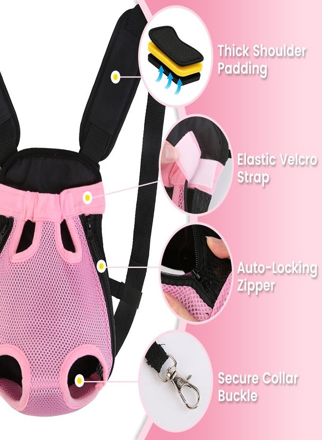 mosago Dog Backpack Carrier, Thick Straps & Cushion, Pet Sling Front Backpacks for Small Medium Dogs 2.5-4 Lbs, Legs Out, Adjustable Wearable Puppy Chest Travel Bag, Easy-Fit for Hiking/Walking/Camping - Image 5