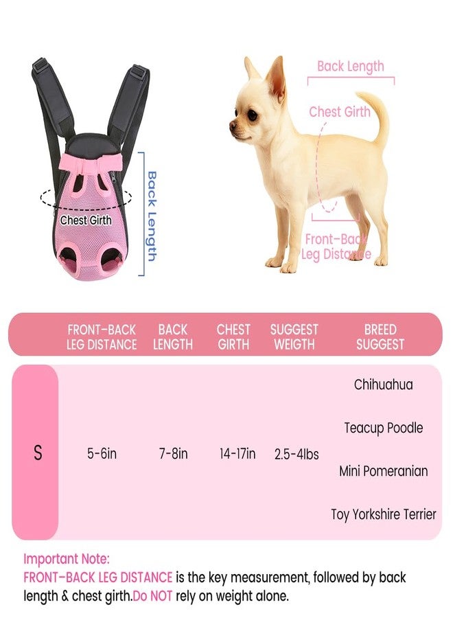 mosago Dog Backpack Carrier, Thick Straps & Cushion, Pet Sling Front Backpacks for Small Medium Dogs 2.5-4 Lbs, Legs Out, Adjustable Wearable Puppy Chest Travel Bag, Easy-Fit for Hiking/Walking/Camping - Image 2