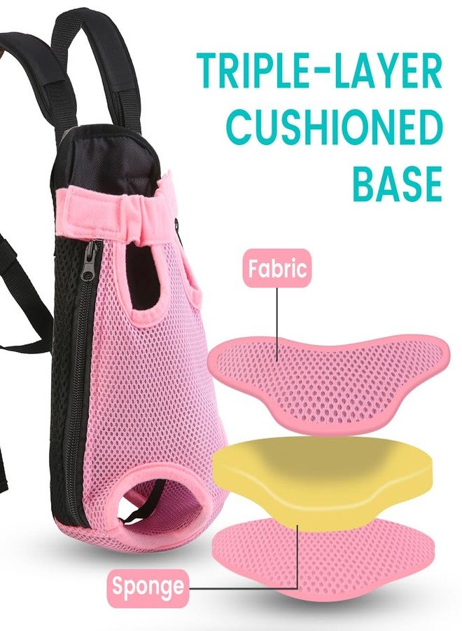 mosago Dog Backpack Carrier, Thick Straps & Cushion, Pet Sling Front Backpacks for Small Medium Dogs 2.5-4 Lbs, Legs Out, Adjustable Wearable Puppy Chest Travel Bag, Easy-Fit for Hiking/Walking/Camping - Image 4