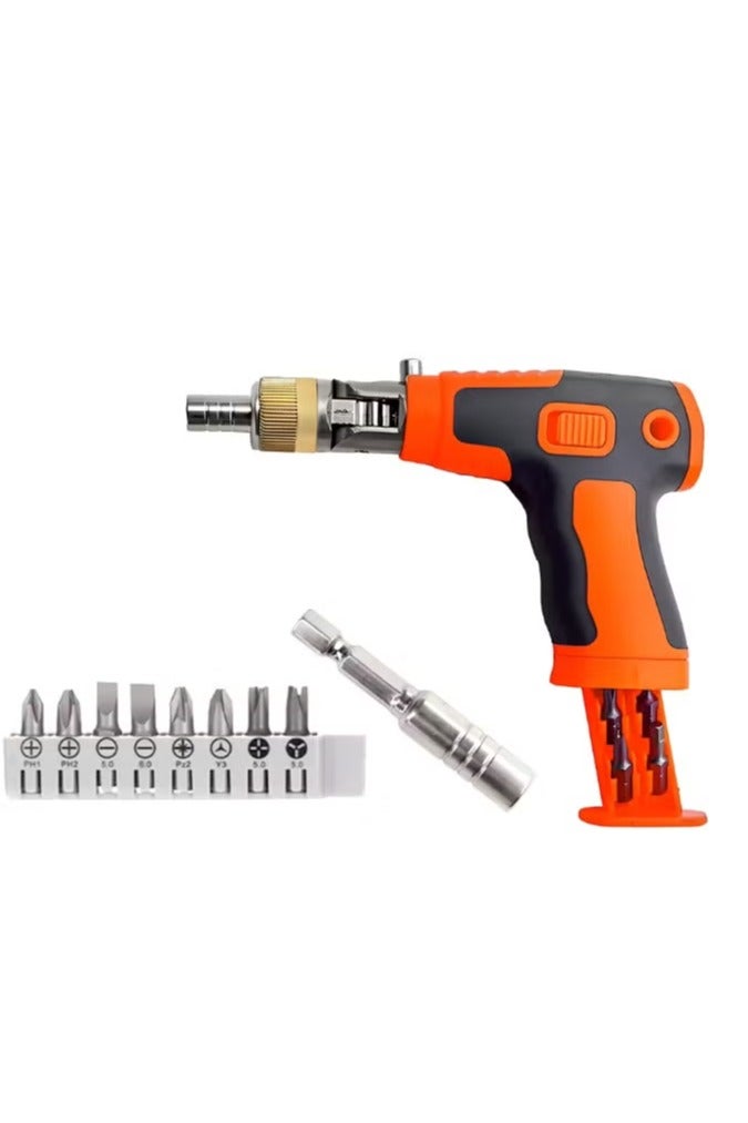 16-in-1 Magnetic Ratchet Screwdriver Set with 180° Rotating Handle and Storage Case - Image 1