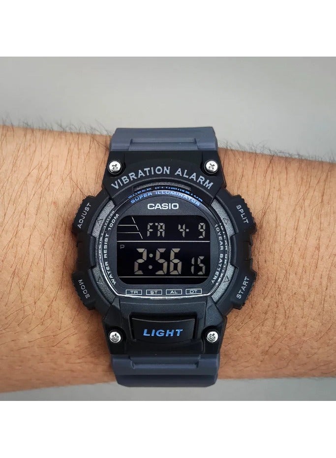 Casio Watch for Men W-736H-8BVDF Digital Resin Band Black - Image 2