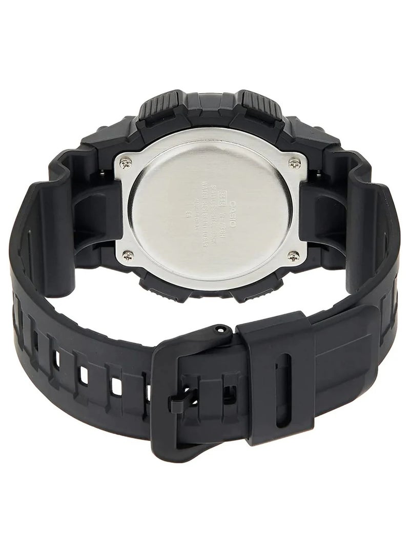 Casio Watch for Men W-736H-8BVDF Digital Resin Band Black - Image 3