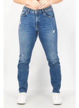 Women Skinny Fit Wash Non-Stretchable Denim Jeans, Blue