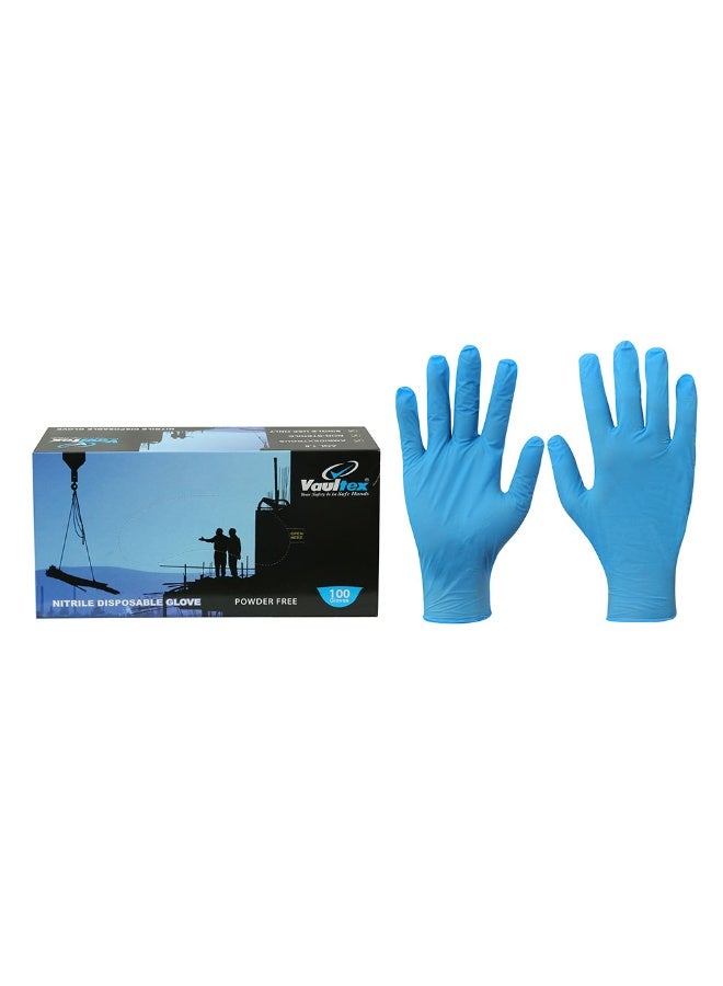 Vaultex Vaultex GMS Disposable Nitrile Powder free gloves Color Blue, Size S, 100Pcs/Pack  - Image 2