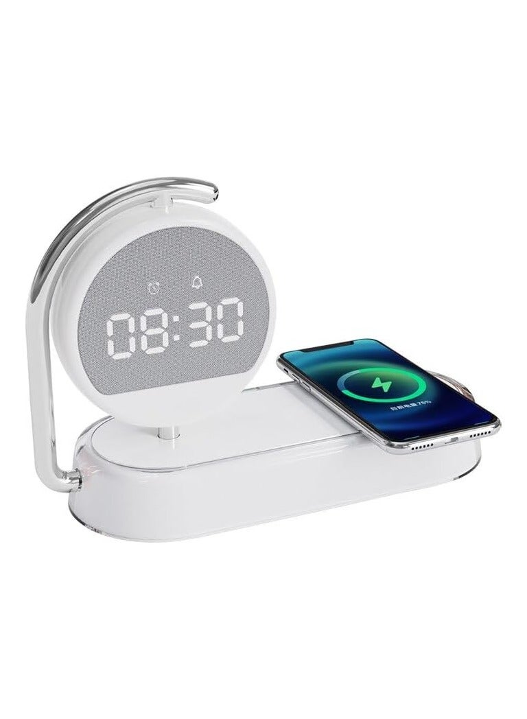 Beauenty 15W Wireless Chargers Stand 4 In1 LED Digital Alarm Clock Fast Charging Dock Station Compatible with iPhone Xiaomi Samsung - Image 1
