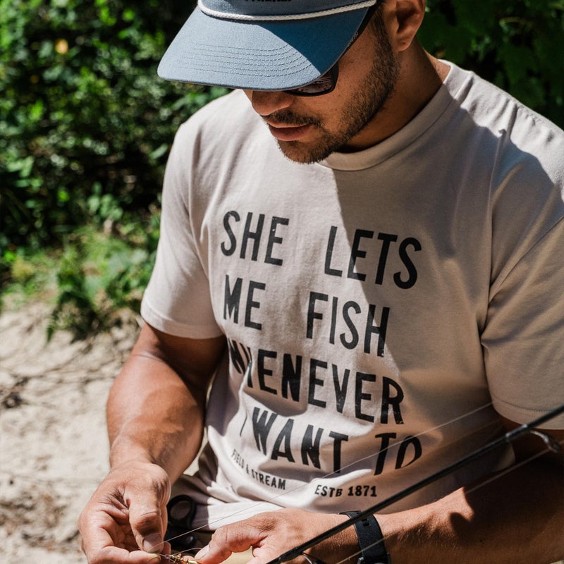 Field & Stream Mo Fish Short Sleeve Tee Shirt, Cream, X-Large - Image 2