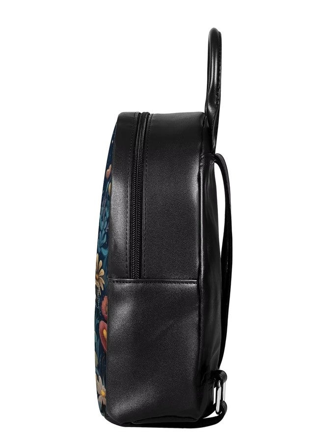Freewander Small Backpack Purse for Women Vintage Mini Backpack for Teen Girls College School Bookbag with Zipper Travel Shoulder Bag Casual Daypack, Butterfly Moon Print - Image 3