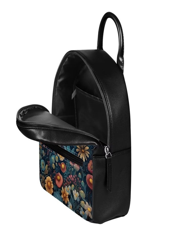Freewander Small Backpack Purse for Women Vintage Mini Backpack for Teen Girls College School Bookbag with Zipper Travel Shoulder Bag Casual Daypack, Butterfly Moon Print - Image 4