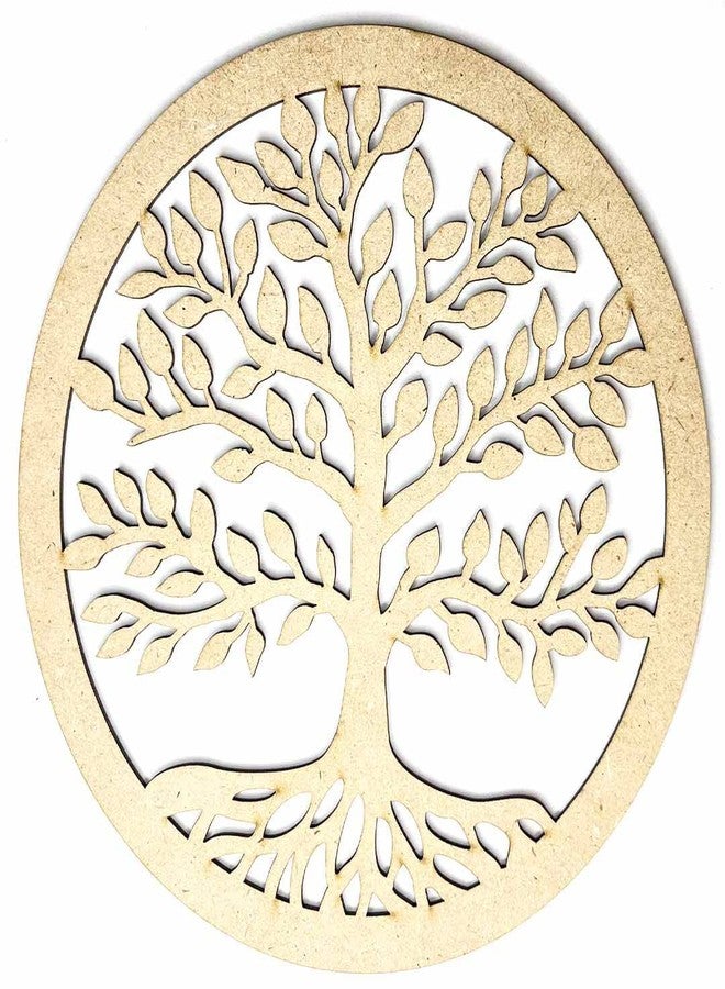 Adikala Life of Tree in Round Shape with Laser Cutting Design, DIY | Art Decor | Showpieces for Home Decor | Office | Wall Hanging Decoration Items Set Of 2 - Image 1