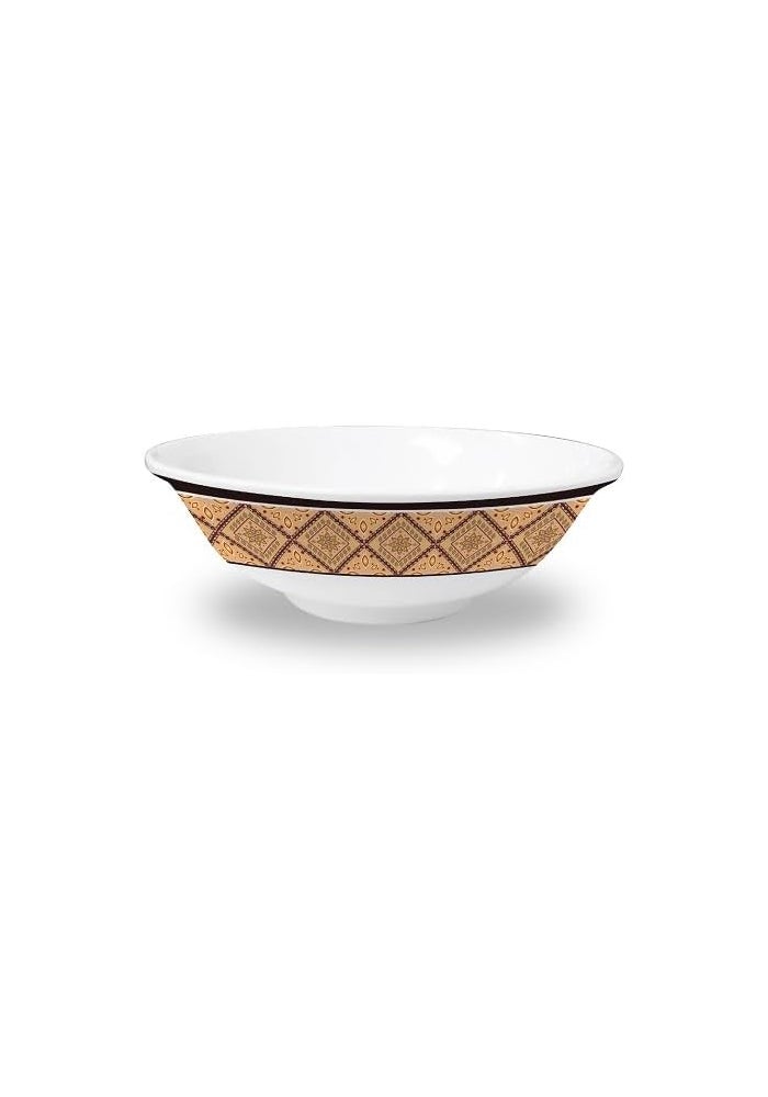 Harmony Melamine Round Serving Bowl 20cm with Orange Red Star Style Decal