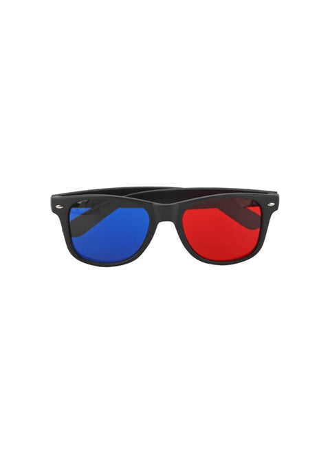 Red Blue 3D Glasses,Plastic Frame Resin Lens Glasses for Viewing Movie Games,Compatible with TV Projectors,Lightweight Stereoscopic Lens Glasses