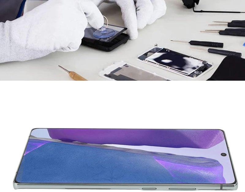 استبدال شاشة LCD لهاتف Note 20 5G و Note 20 4G، مجموعة الرقمنة مع أداة التفكيك، بصمة الإصبع، الإطار، اختبار QC صارم قبل الشحن (أخضر) - Image 4