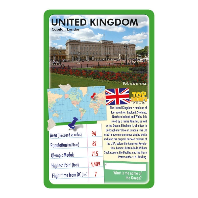 Top Trumps لعبة بطاقات توب ترومب دول العالم الكلاسيكية - Image 4