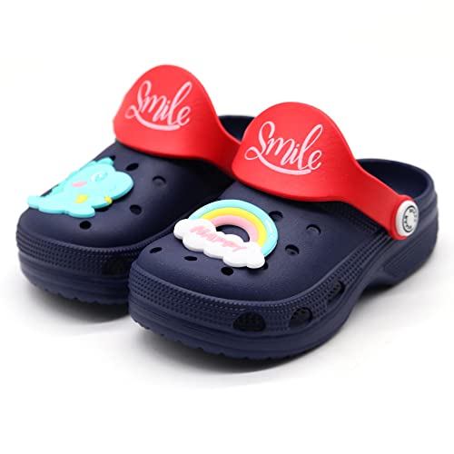 SVAAR Attractive Clog Shoes for Boys & Girls, Indoor & Outdoor Sandals Clogs for Kids Navy Blue - 3 UK - Image 1