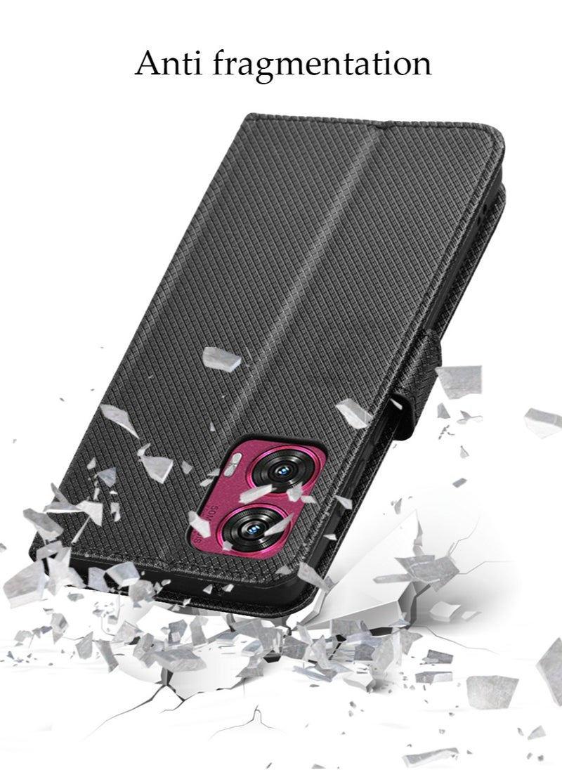 X-level - Case Cover for Motorola Edge 50 Fusion With Full Body Camera Len Protector PU Leather Wallet Card Holder Shockproof Protective Back Cover With Release Hand Phone Daily Video Kickstand - Image 1