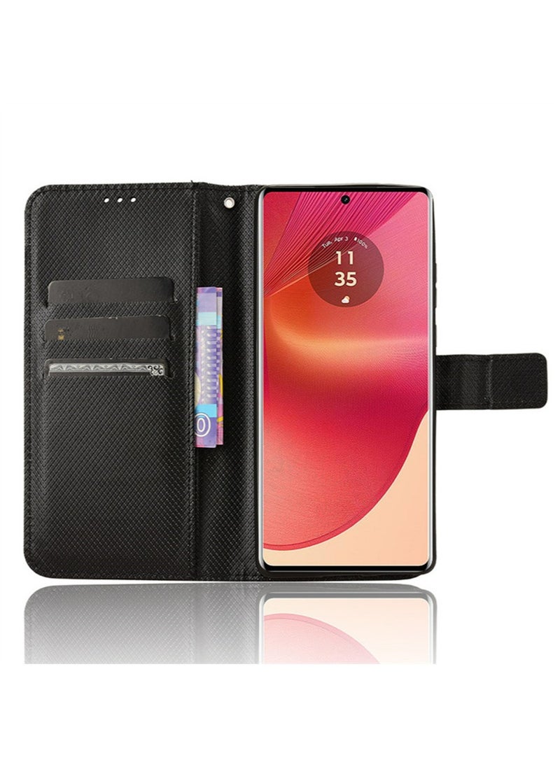X-level - Case Cover for Motorola Edge 50 Fusion With Full Body Camera Len Protector PU Leather Wallet Card Holder Shockproof Protective Back Cover With Release Hand Phone Daily Video Kickstand - Image 1