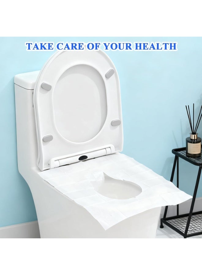 ATRJSZ 10PCS Flushable Toilet Seat Covers - Biodegradable Disposable Liners for Travel, Public Restrooms, Camping, Airplanes & Potty Training - Image 4