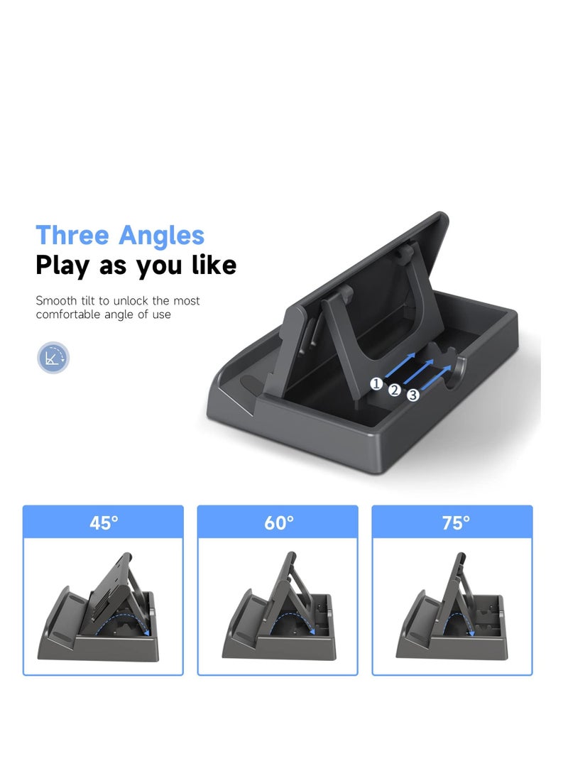 SYOSI - Stand Base for Valve Steam Deck, 3 Angle Level Adjustable Holder Stand, Portable Foldable Non-Slip Bracket for Steam Deck Accessories / Switch / Switch Lite / Switch OLED / Tablets and Smartphones - Image 1