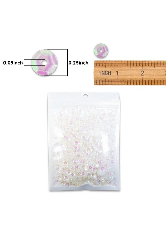 Bilipala Bulk Clear Sequins Crystal Iridescent Spangles For Diy Crafts Embroidery 6Mm About 3000 Pieces - Image 2