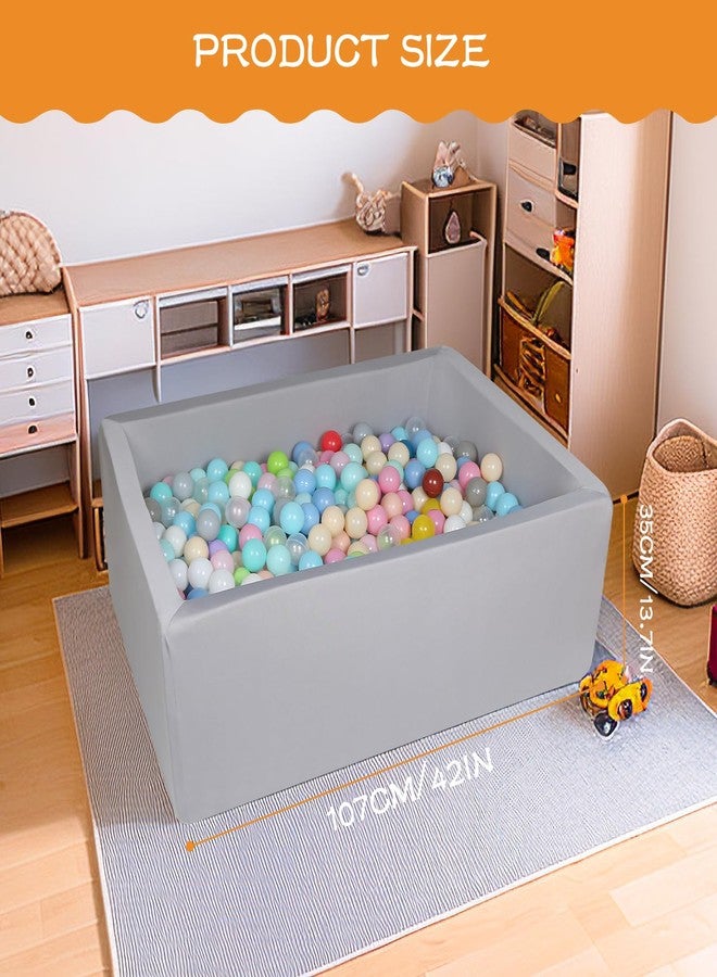 CALEPTONG Foam Ball Pit - 42"x 30"x 13.8" Ball Pits for Toddlers, Soft Rectangle Kiddie Baby Playpen Ball Pool for Kids, Ideal Gift for Babies Indoor and Outdoor Game, Balls not Included - Image 5