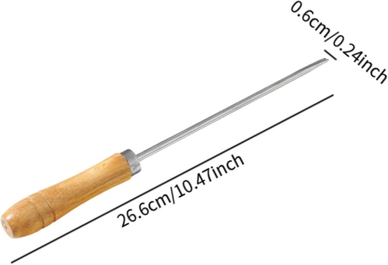 Doll Stuffing Awl Crochet Doll Making Tool Wooden Handle Art Supplies Cotton Stuffing Tool Plush Doll Fill Tool for DIY Suitable for Handmade Toys, 26.6cmx0.6cm - Image 2