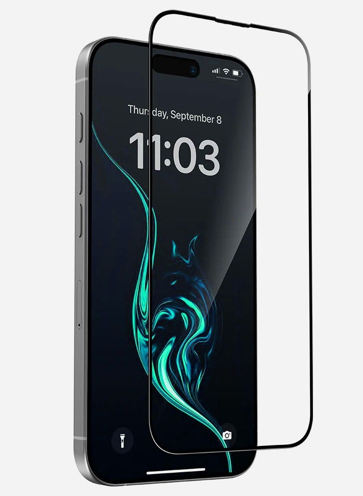 ESD iPhone 16 Pro Full Glue Tempered Glass Screen Protector for Apple iPhone 16 Pro 6.3 Inches – Anti-Static, HD Clear, High Transparency, Delicate Touch - Image 2