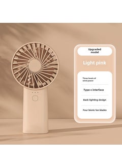 2024 New Mini Handheld Fan USB Portable with Flashlight 020 pink 1200 mah - pzsku/Z6F3821881D4953E8AE3CZ/45/_/1734108000/bf739ab9-fc0f-455a-b080-89683f805238