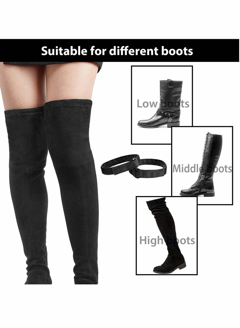 Knee Boots Straps TERRIFI Adjustable Elastic Boots Straps with Hook and Loop Tape for Knee high Boots Velcro 6 Pieces