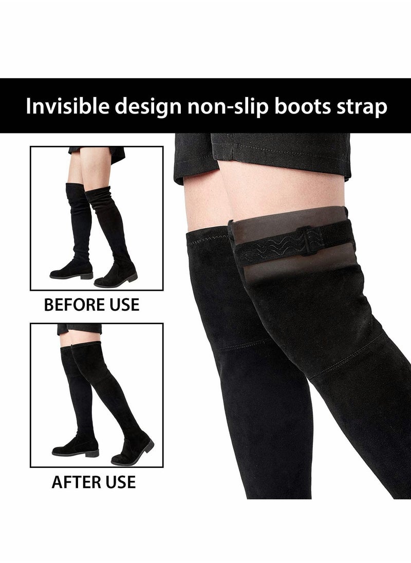 Knee Boots Straps TERRIFI Adjustable Elastic Boots Straps with Hook and Loop Tape for Knee high Boots Velcro 6 Pieces
