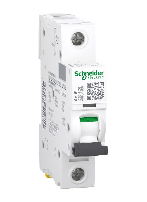 A9F54106 Acti9 iC60H 1P 6A C Miniature Circuit breaker