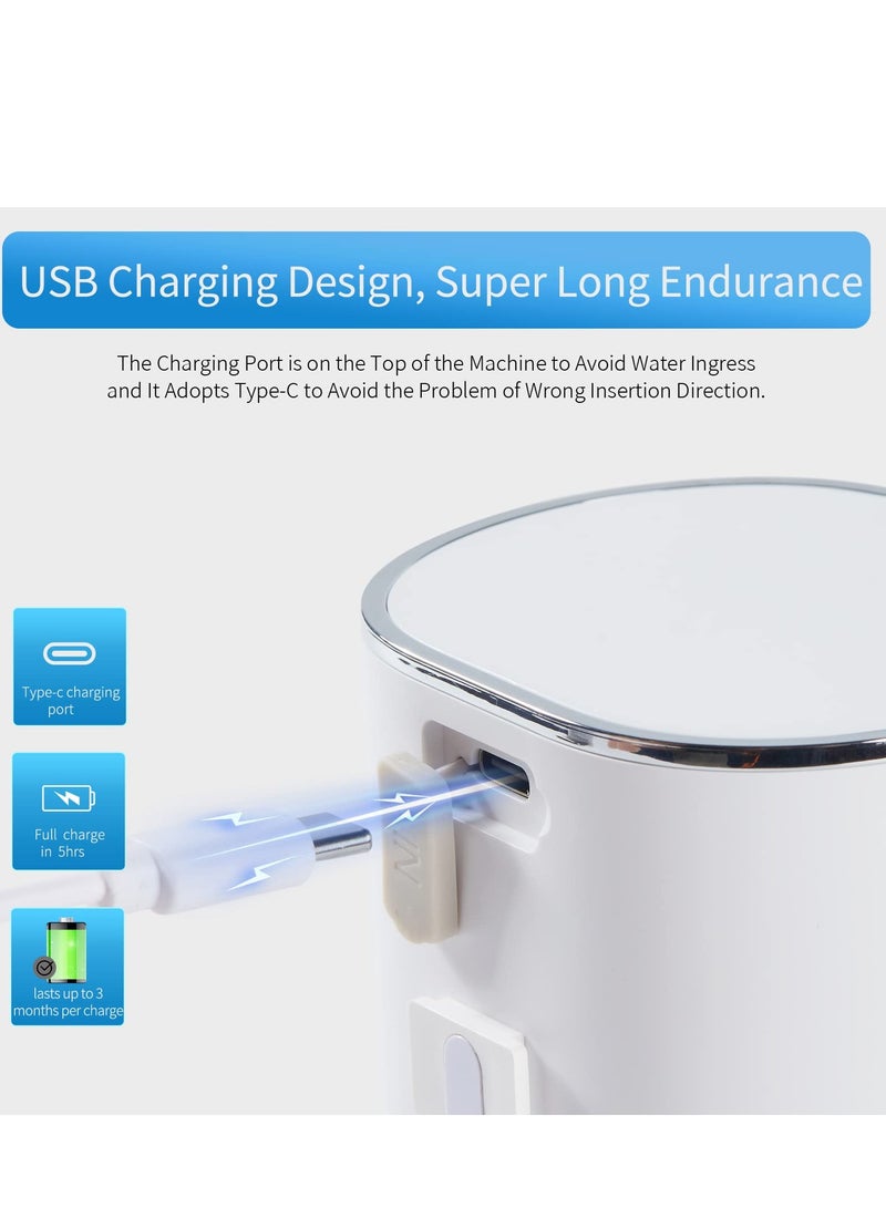 Zikra Automatic Foam Hand Soap Dispenser, Rechargeable Touchless Sensor Foaming Soap Dispenser for Kitchen & Bathroom Foam Dish Soap Dispenser Support Countertop and Wall Mounted - Image 3