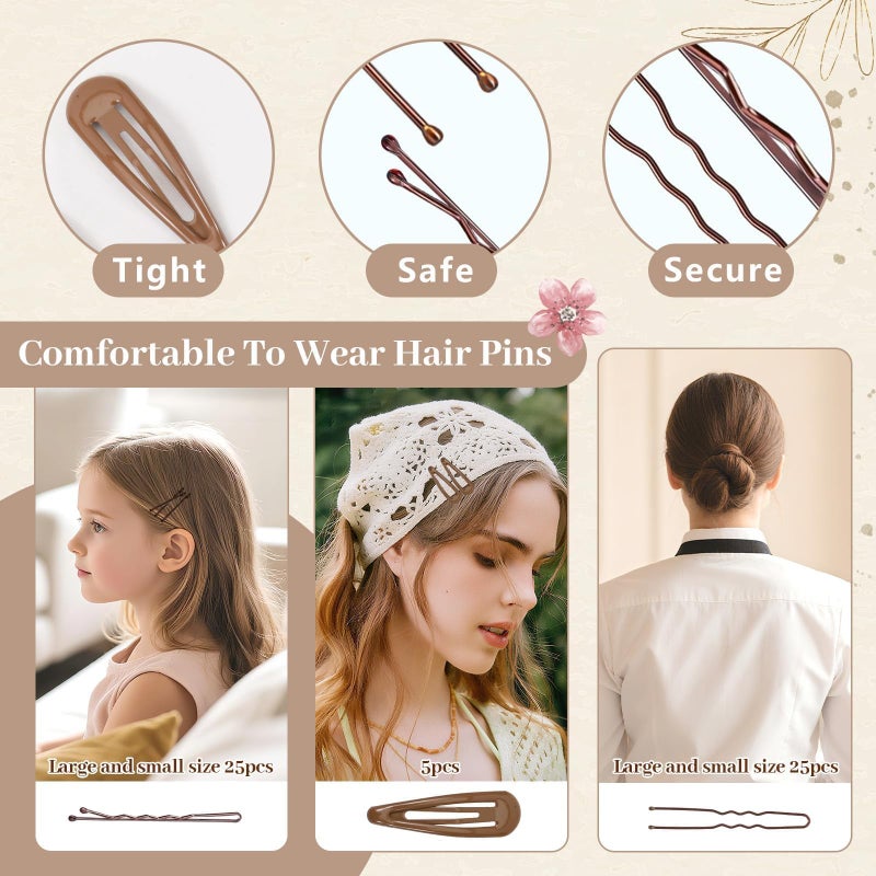 SYGY 386Pcs Ballet Hair Styling Kit-Hair Wax Stick, 200 Elastic Ties, 50 Bobby Pins, 50 U-Pins, 10 Invisible Hair Bun Nets, 3 Combs&Brushes, 2 Loop Tools, Professional Dance Performance Kit w/Storage Box - Image 2
