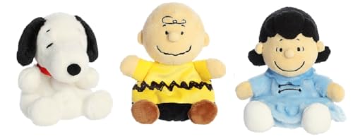 Aurora Peanuts Palm Pal Plush 6 Piece Bundle Charlie Brown Lucy Woodstock Joe Cool Flying Ace and Snoopy 5 inches - Image 5