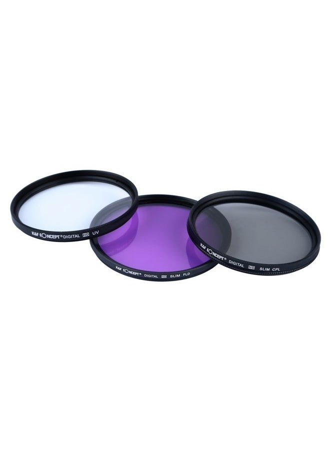 K&F Concept 62mm UV CPL FLD Graduated Filter Lens Accessory 9pcs Filter Kit UV Protector Circular Polarizing Filter + Microfiber Lens Cleaning Cloth + Petal Lens Hood + Filter Bag Pouch  - Image 5