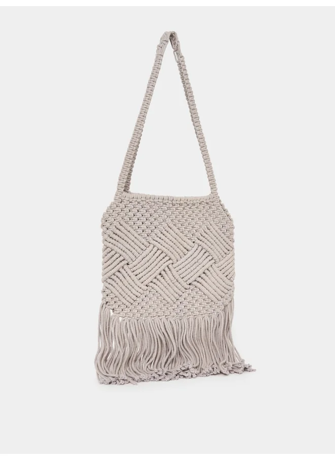 ستايلي Styli Weave Pattern Crochet Shoulder Bag