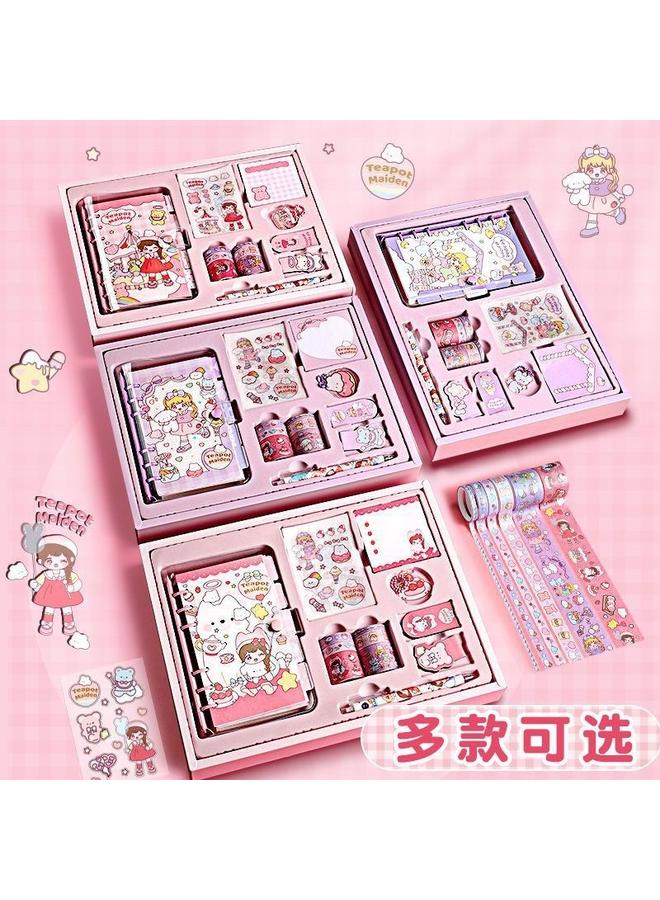 Bluejw Net Red Hand Ledger Suit Cute Girl Diary Walking Stick Material Tool Material Tape Sticker Gift Box To Zhe - Image 5
