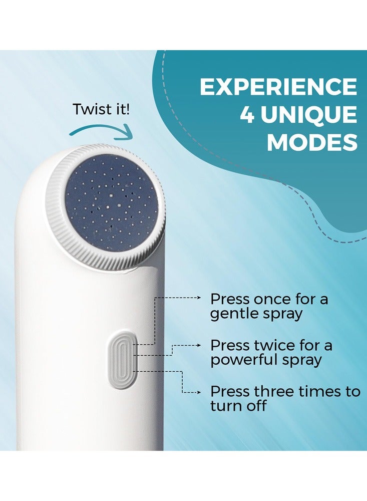 Meiyilan Electric Travel Shattaf Portable Travel Bidet - Fits Any Water Bottle, Easy to Use - Sleek Design - Rechargeable and Waterproof 4 Spray Modes - Perfect for Camping, Desert Trips, Airplanes, Trains - Image 3