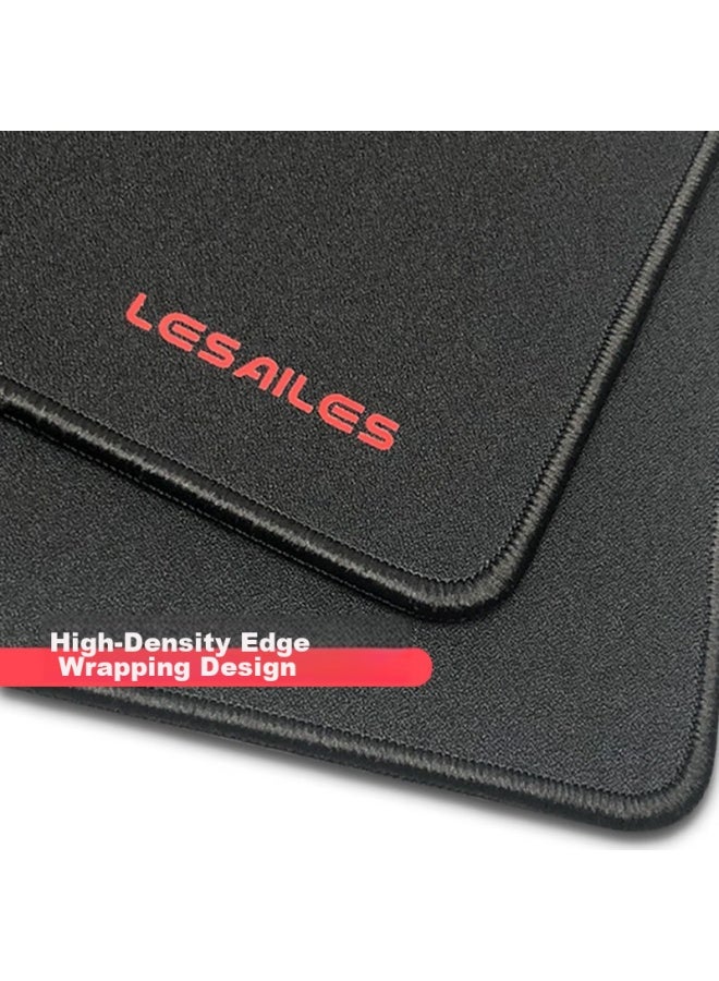 Lesailes Feidun Lesailes High-density Fiber Fine Surface Professional Gaming Mouse Pad, Medium-sized Edge-locked Computer Desk Mat, Red And Black, 300*250*4mm - Image 4