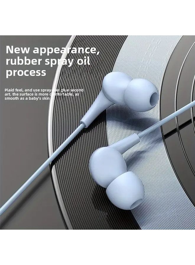 Black 3 5mm Wired Earbuds with Type C Adapter HiFi Bass Stereo Volume Control Mic - Image 3