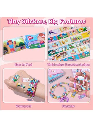 DIY Sticker Bracelet Making Kit for Girls, Reusable Sticker Jewelry Craft Kit, Kids' Wearable Shareable Bracelet & Necklace Gift Set - view 4