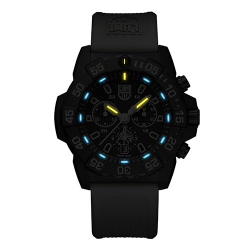 Luminox Men Chronograph Swiss Quartz Watch with Rubber Strap XS.3590.NSF.Set, Black, Strap. - Image 2