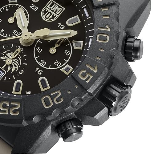 Luminox Men Chronograph Swiss Quartz Watch with Rubber Strap XS.3590.NSF.Set, Black, Strap. - Image 5