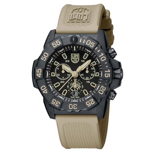 Luminox Men Chronograph Swiss Quartz Watch with Rubber Strap XS.3590.NSF.Set, Black, Strap. - Image 3