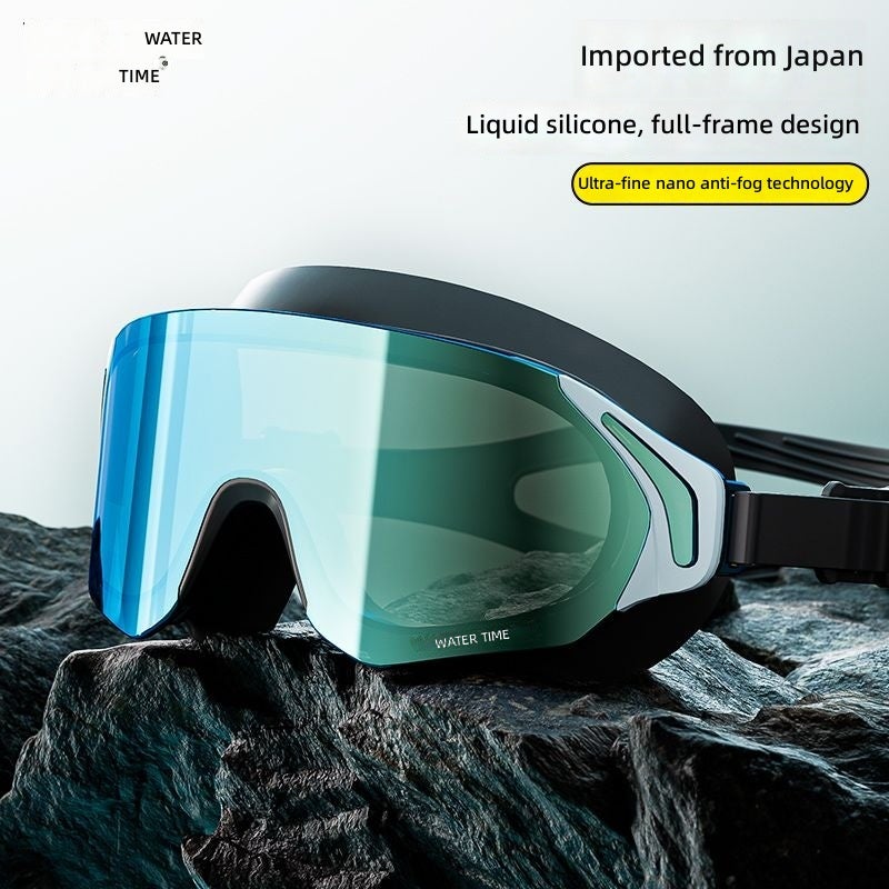 WATERTIME Large Frame Swim Goggles - Waterproof Anti-Fog HD Coated, Prescription Optional Professional Swimming Goggles Set - Image 5
