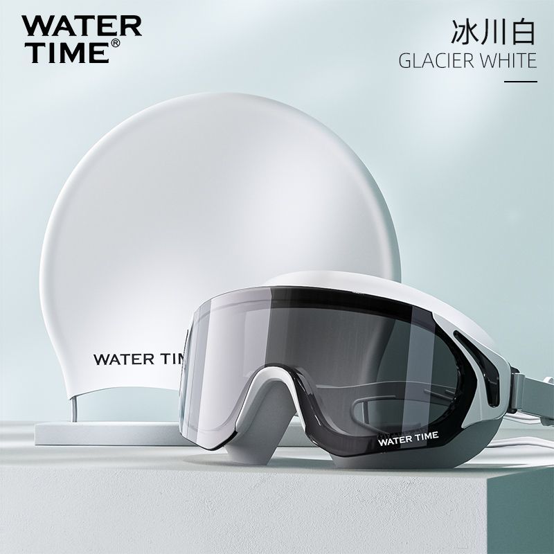 WATERTIME Large Frame Swim Goggles - Waterproof Anti-Fog HD Coated, Prescription Optional Professional Swimming Goggles Set - Image 1