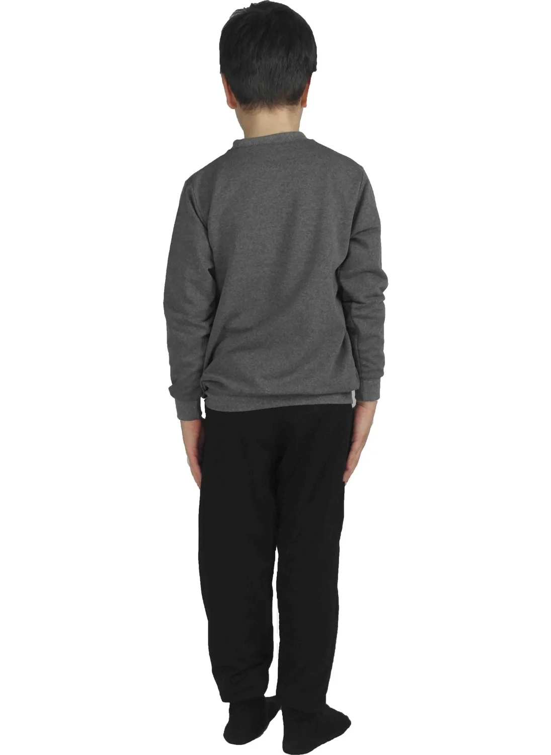 Bluence Men's Waiter Printed Anthracite Cotton Tracksuit Set