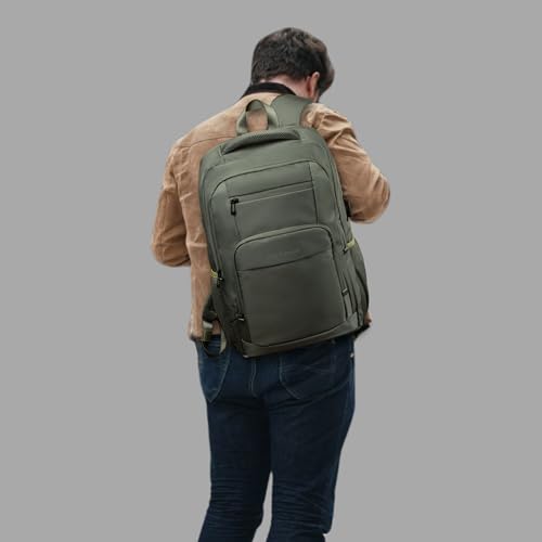 Red Lemon 26L Waterproof Laptop Backpack – Swiss Cut Design Pro Series 2025 Model, 15.6" Laptop Bag with Rain Cover for Men & Women, Ideal for Office, Travel, School & Daily Use (Pastel Olive) - Image 2