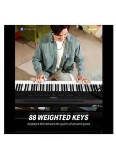 Donner Donner SE-1 88 Key Graded Hammer Action Weighted Digital Piano Arranger Keyboard with Stand  - Image 3