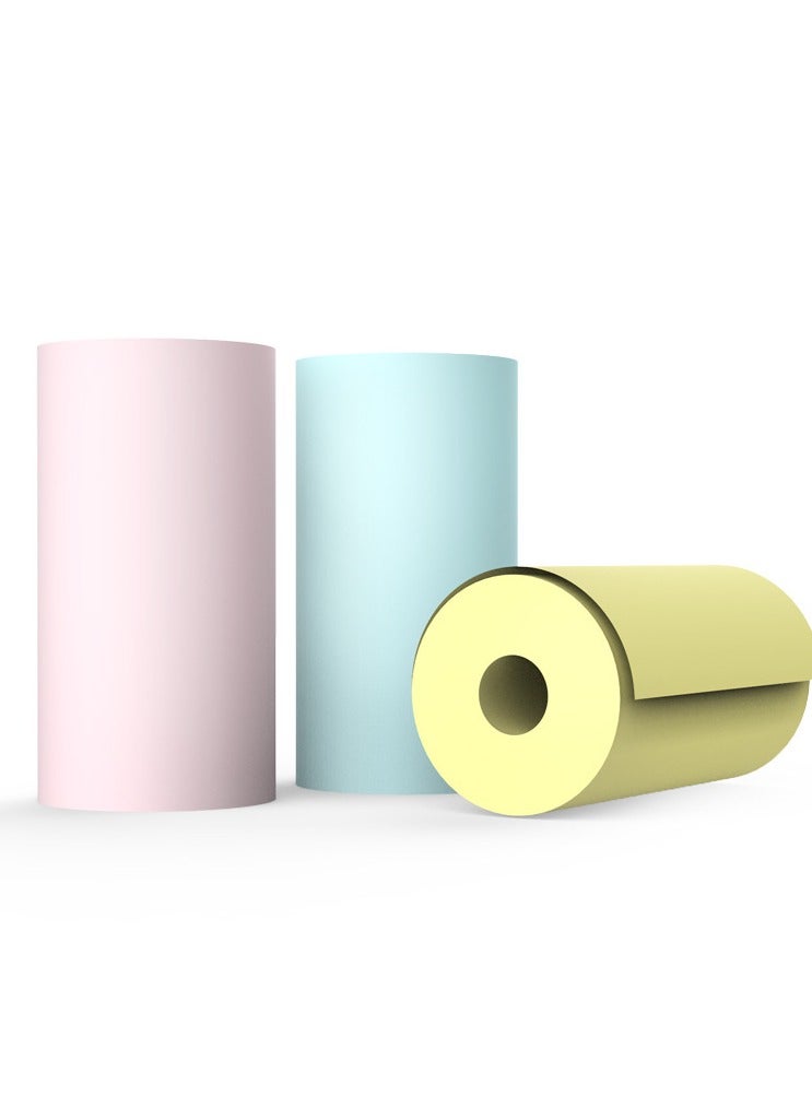 Generic Direct Thermal Printer Print Paper 3 Rolls, 57x25mm, in 3 colours  - Image 1