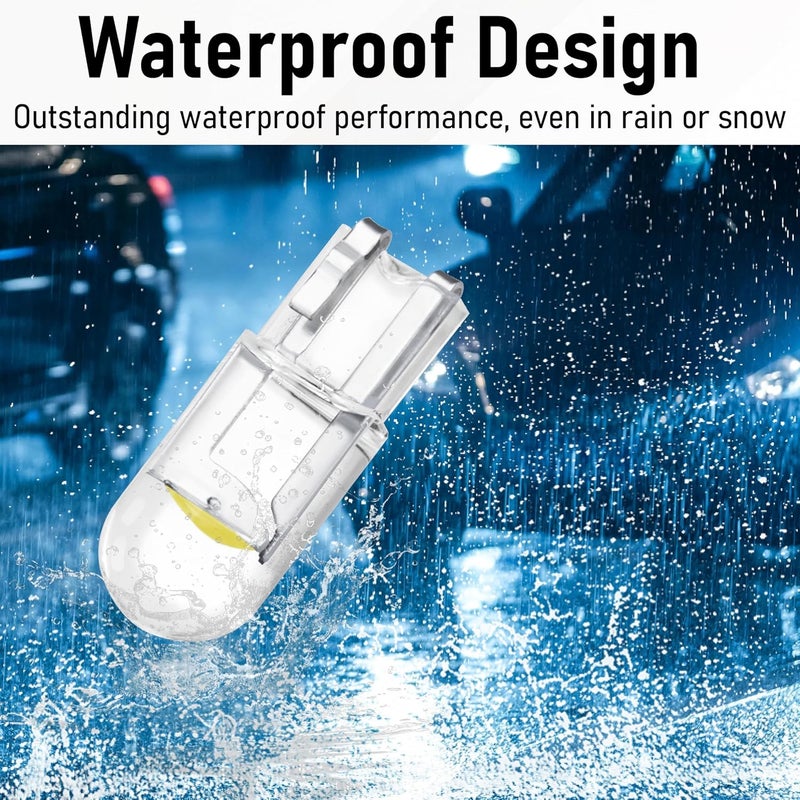 KASTWAVE Demand fit global economical quality 30 PCS 194 LED Bulbs, 168 2825 W5W T10 Wedge COB LED, 6000K White License Plate, Interior Dashboard Light, Error-Free, Waterproof for Car Dome, License Plate, Parking Lights Personal & public compatible - Image 4